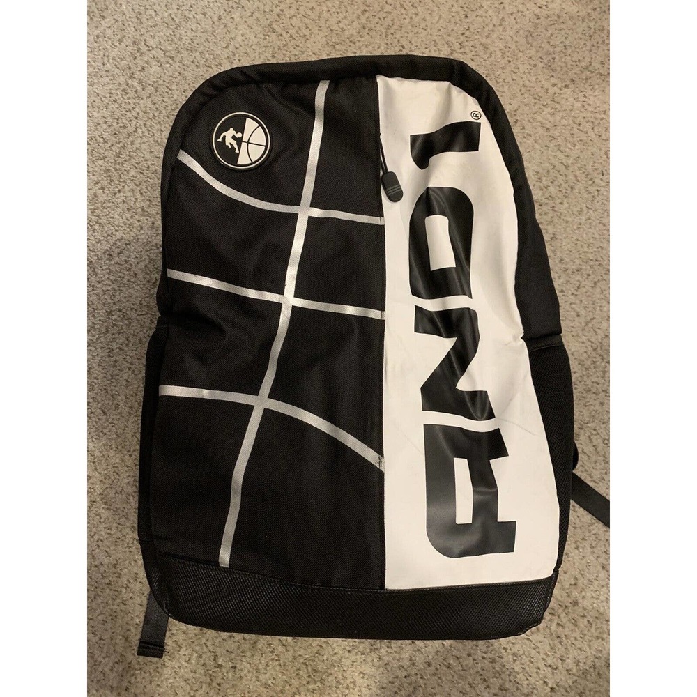 And1 Black & White Backpack, Book Bag Zip Pockets Laptop Sleeve Basketball